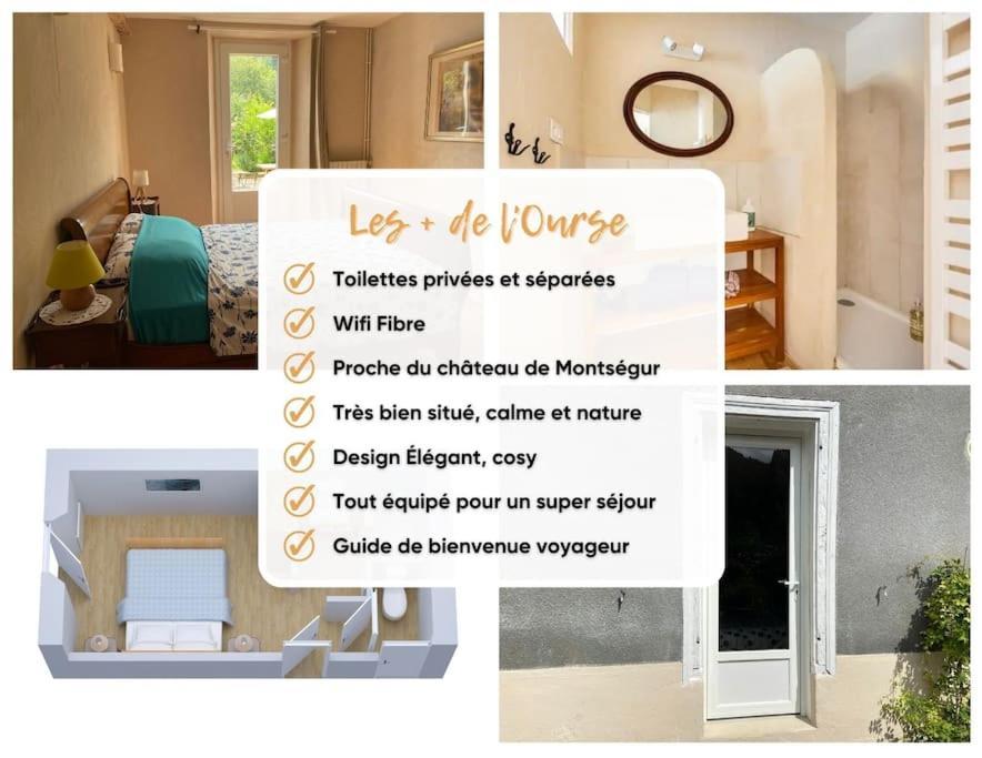 Chambre Double Cosy - Gite De La Louve Fougax-et-Barrineuf Exterior photo